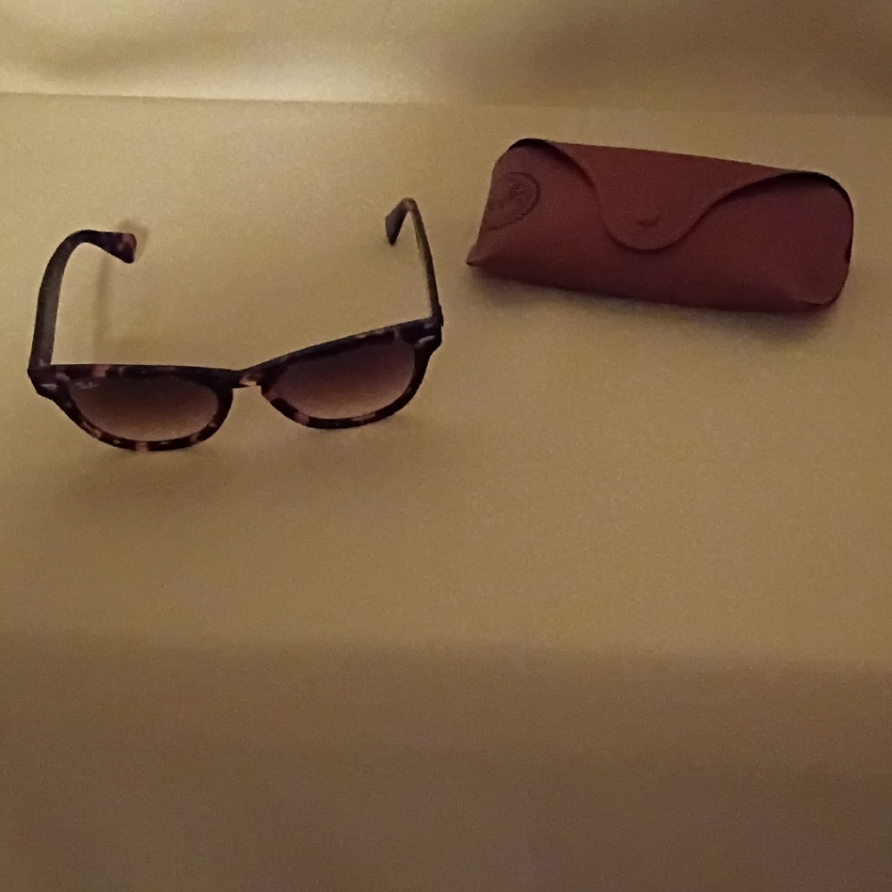 Tortoise Shell Sunglasses with Brown Case